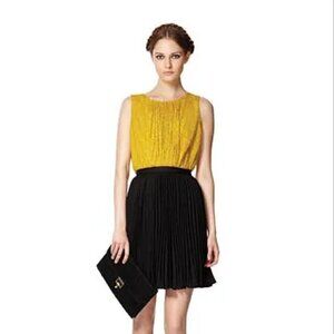 JASON Wu for Target Textured pleated-front peplum top in gold Size Extra Small
